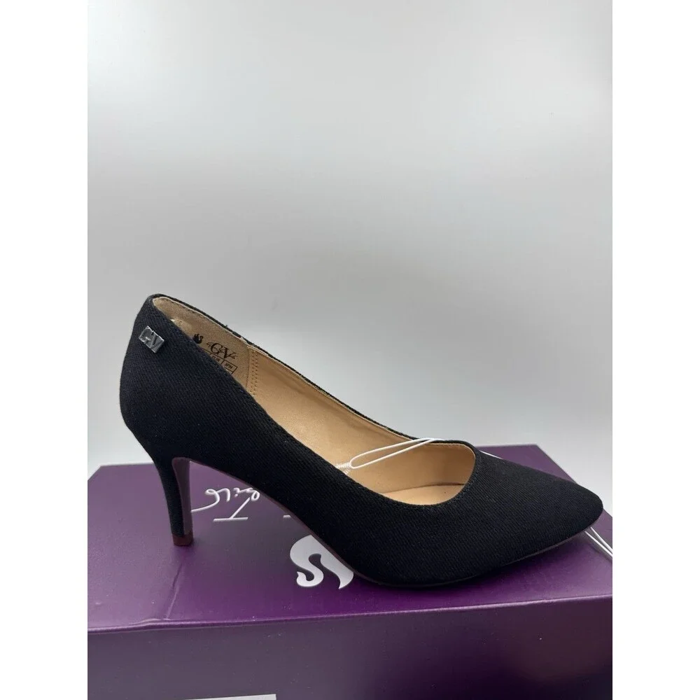 New Gloria Vanderbilt Women's Marilyn Pumps Black Closed Toe Heels Sz 6.5 Shoes